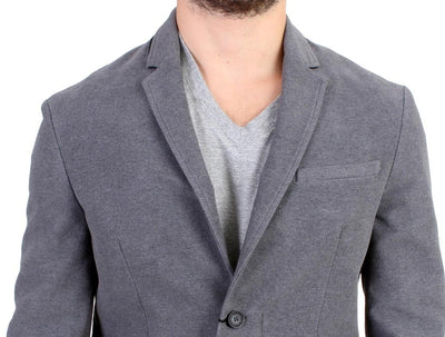 Gray jacket cotton blazer