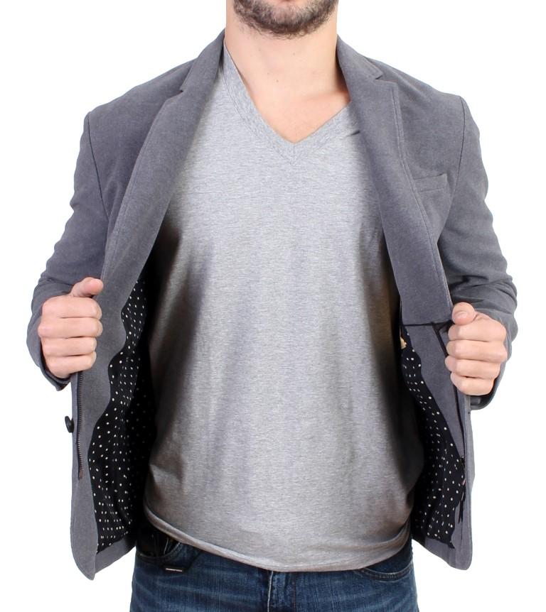 Gray jacket cotton blazer