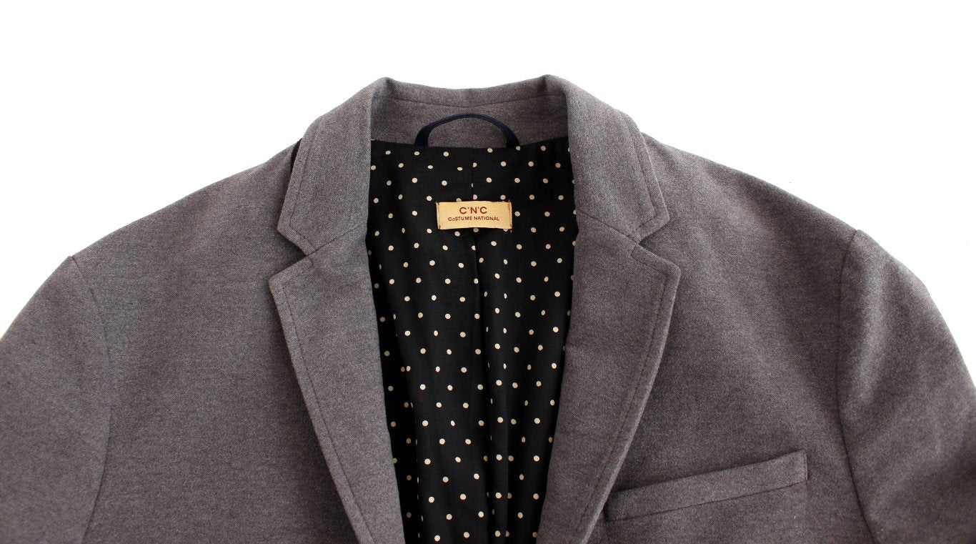 Gray jacket cotton blazer