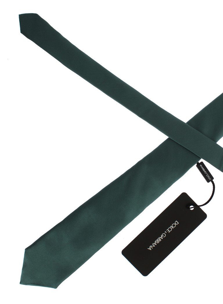 Green Silk Classic Slim Neck Tie