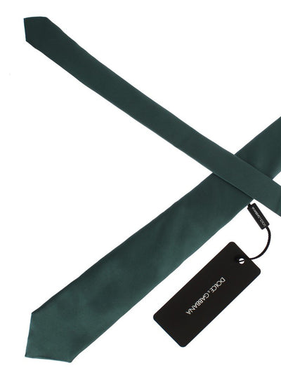 Green Silk Classic Slim Neck Tie
