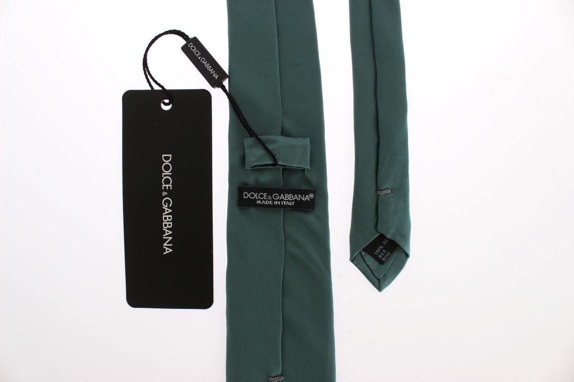 Green Silk Classic Slim Neck Tie