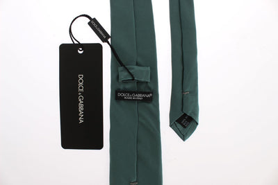 Green Silk Classic Slim Neck Tie