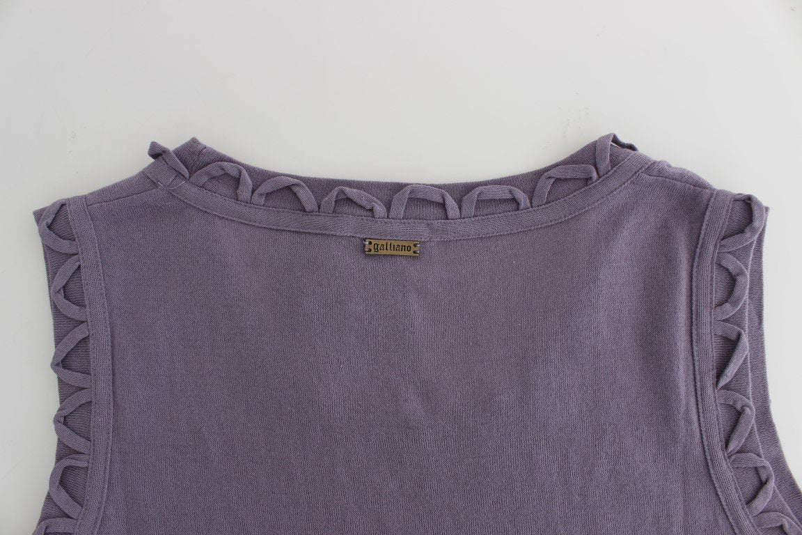 Purple cotton jersey dress