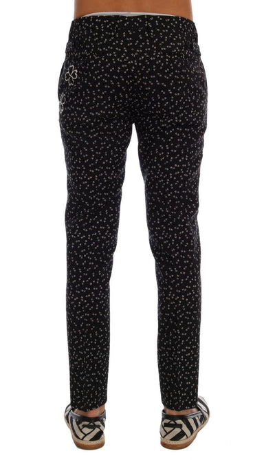 Black Wool SICILIAN WESTERN Print Pants