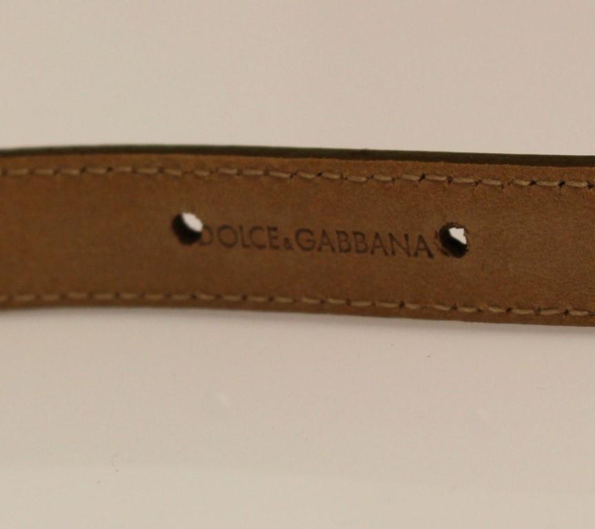 Brown Leather Logo Belt