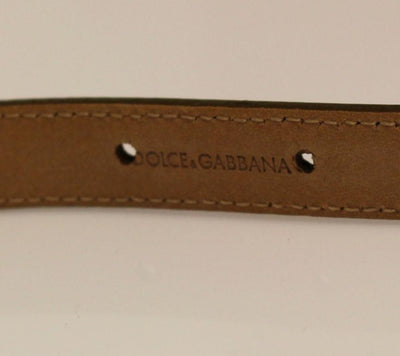Brown Leather Logo Belt