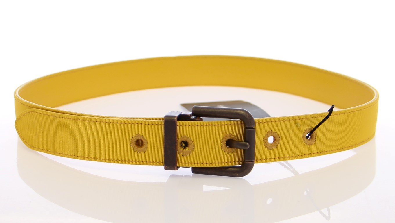 Yellow Fabric Logo Belt