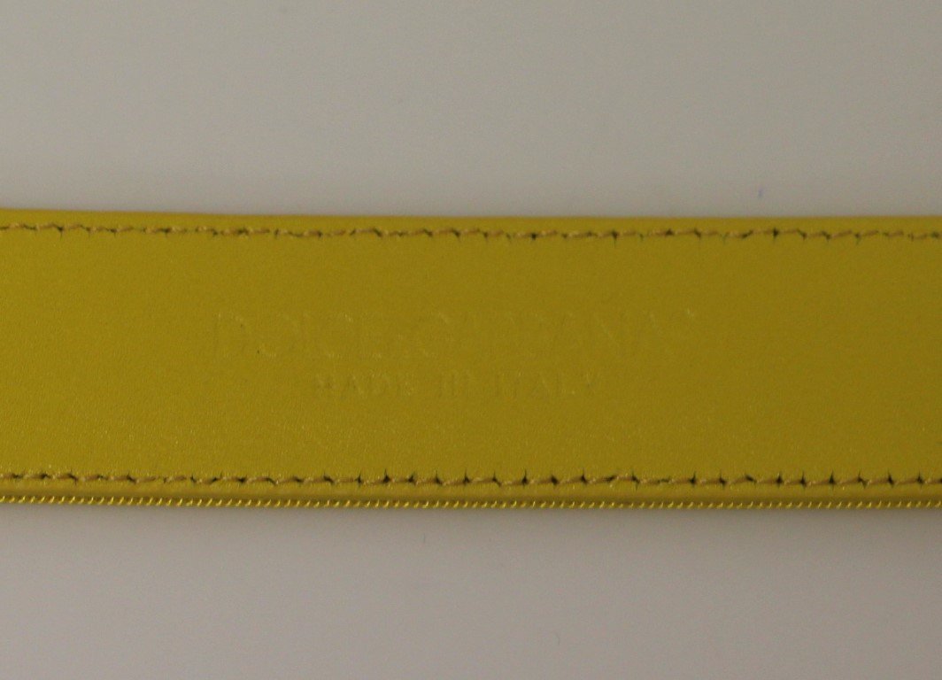 Yellow Fabric Logo Belt