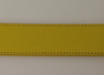 Yellow Fabric Logo Belt