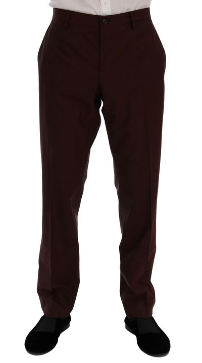 Bordeaux Wool 3 Piece GOLD Floral Suit