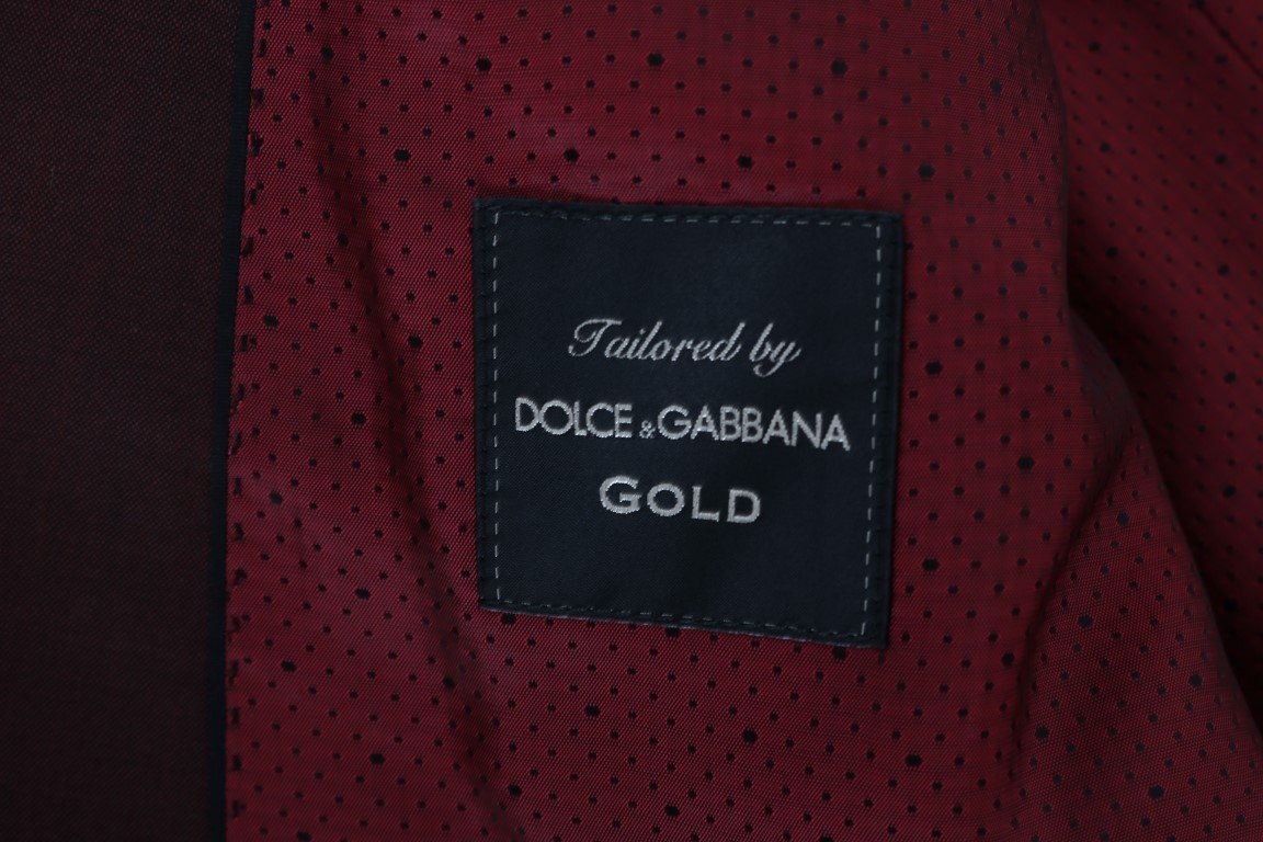 Bordeaux Wool 3 Piece GOLD Floral Suit