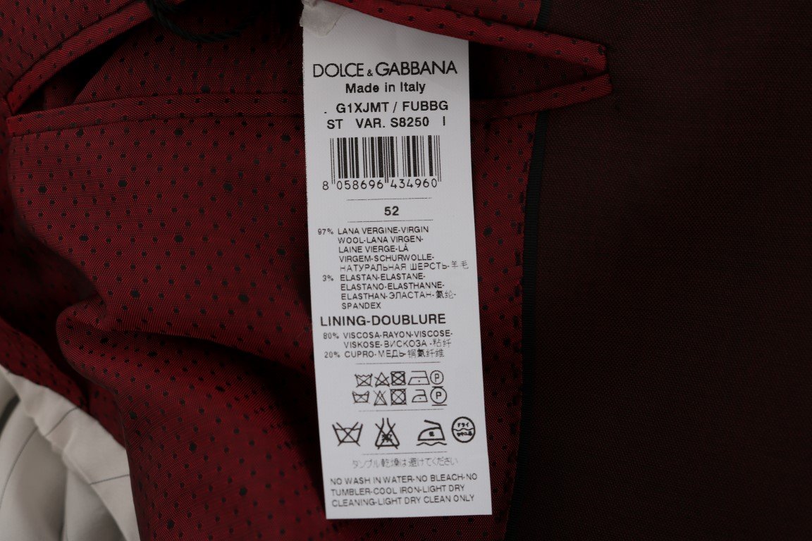 Bordeaux Wool 3 Piece GOLD Floral Suit