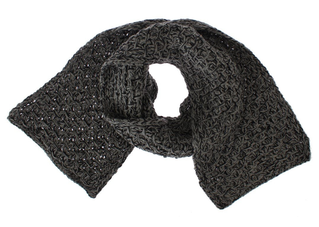 Men's Gray Wool Cashmere  Scarf