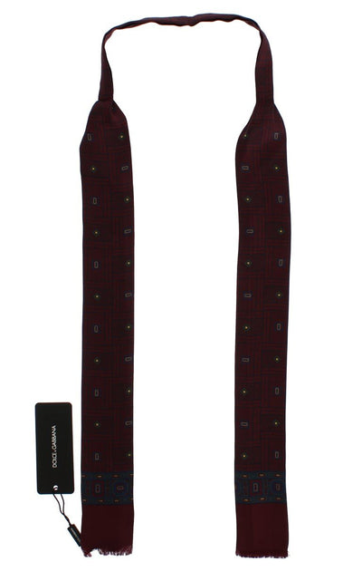 Bordeaux Silk Baroque Scarf Tie