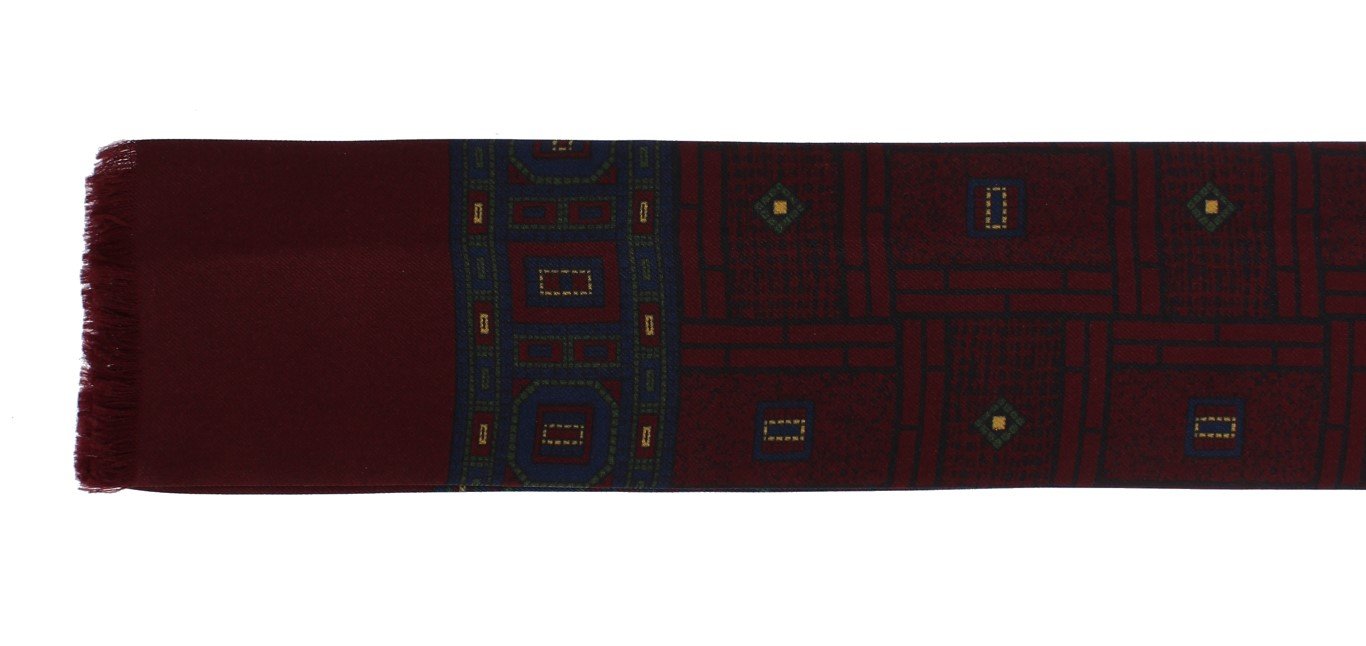 Bordeaux Silk Baroque Scarf Tie