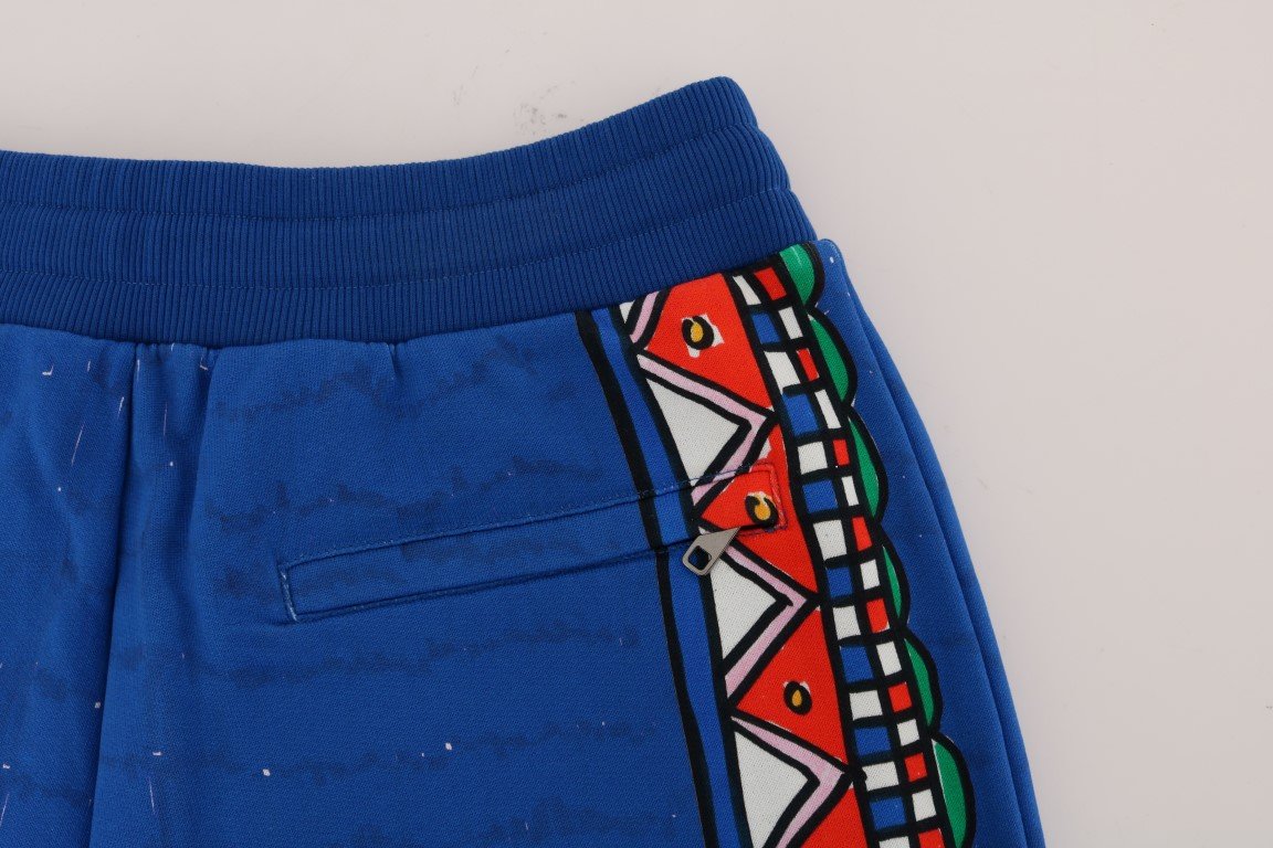 Blue Cotton Above Knees Casual Shorts