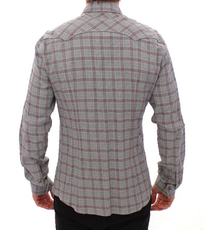 Blue Checkered SICILIA Regular Casual Shirt