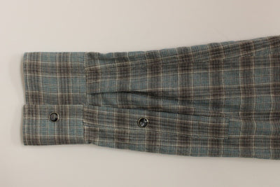 Blue Checkered SICILIA Regular Casual Shirt