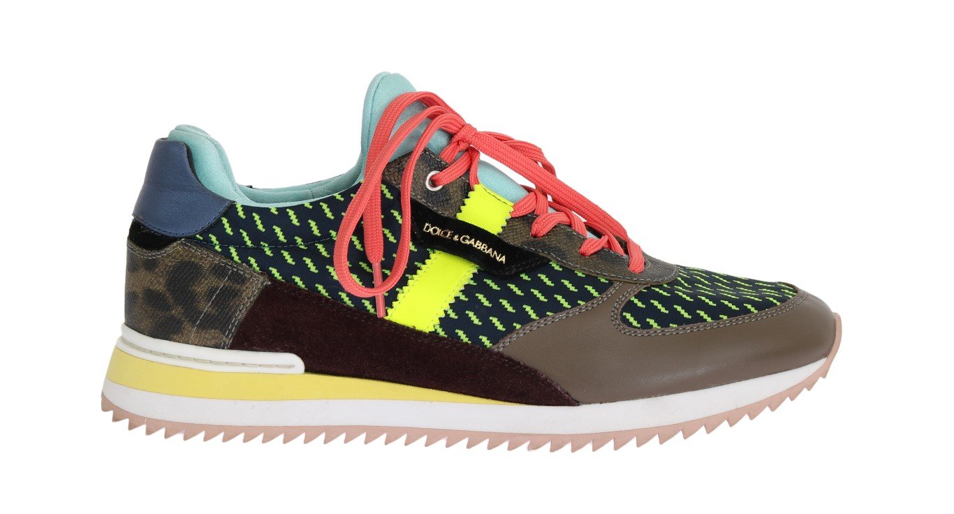 Multicolor Leather Sport Sneakers