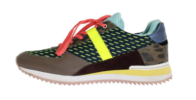 Multicolor Leather Sport Sneakers
