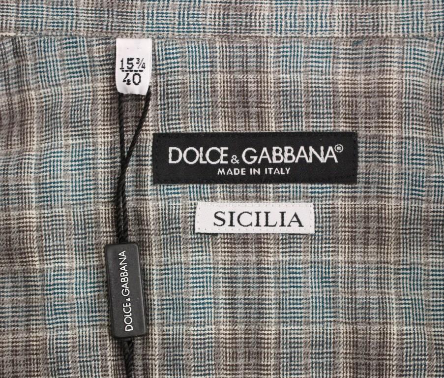 Blue Checkered SICILIA Regular Casual Shirt