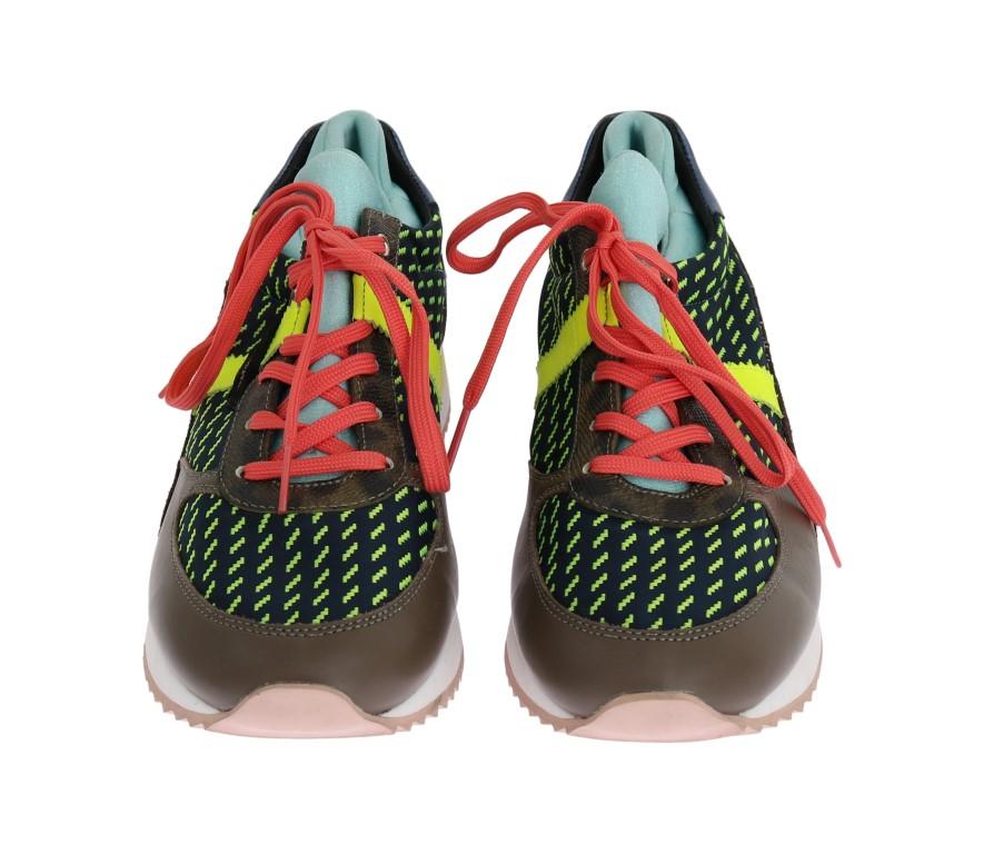 Multicolor Leather Sport Sneakers