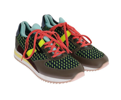 Multicolor Leather Sport Sneakers