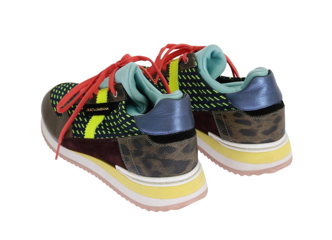 Multicolor Leather Sport Sneakers