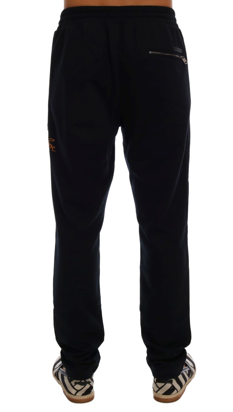 Blue Cotton Gym Sport Pants