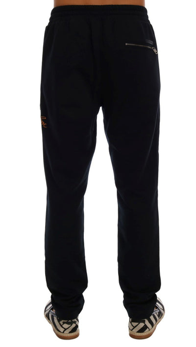 Blue Cotton Gym Sport Pants