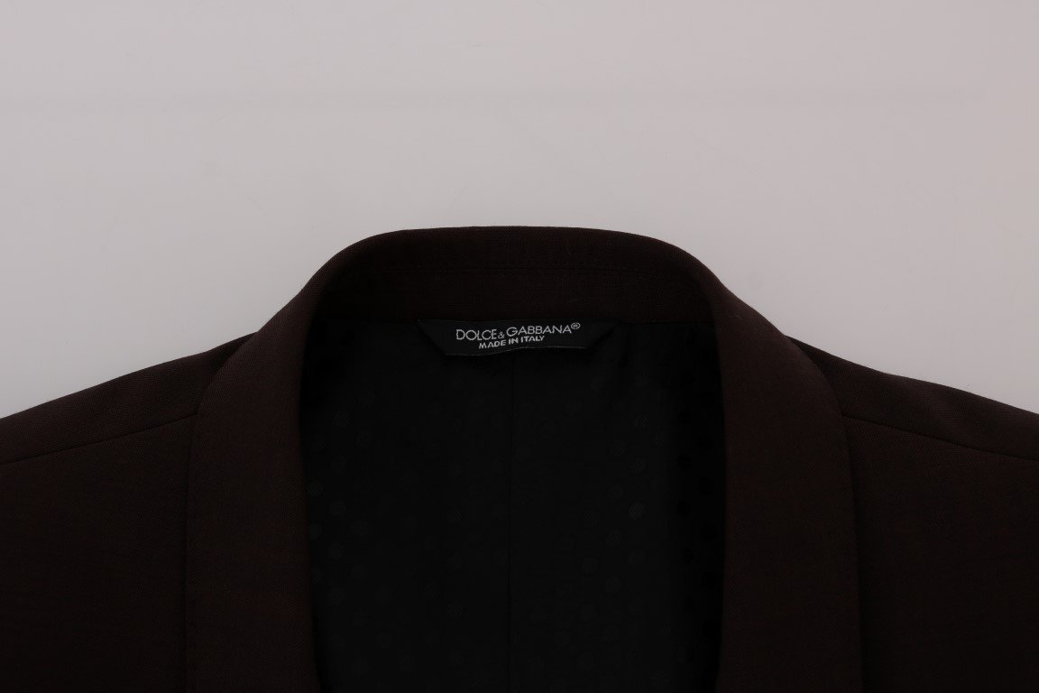 Bordeaux Wool Crystal Bee Floral Suit