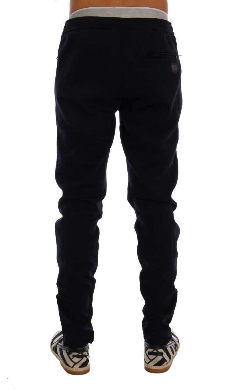 Blue Nylon Gym Sport Pants