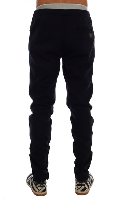 Blue Nylon Gym Sport Pants