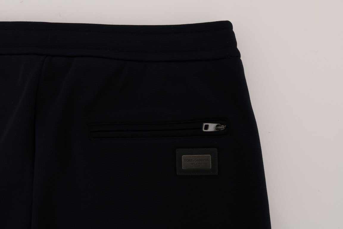Blue Nylon Gym Sport Pants
