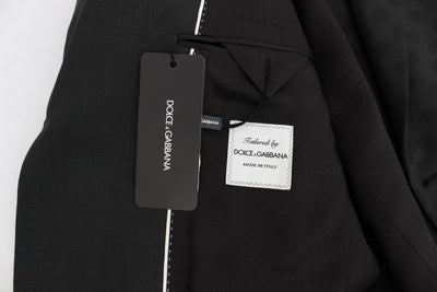 Gray Polka Wool Stretch Slim 3 Piece Suit