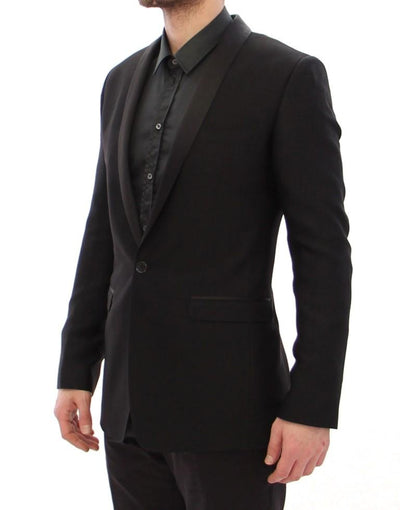 Black GOLD slim smoking blazer