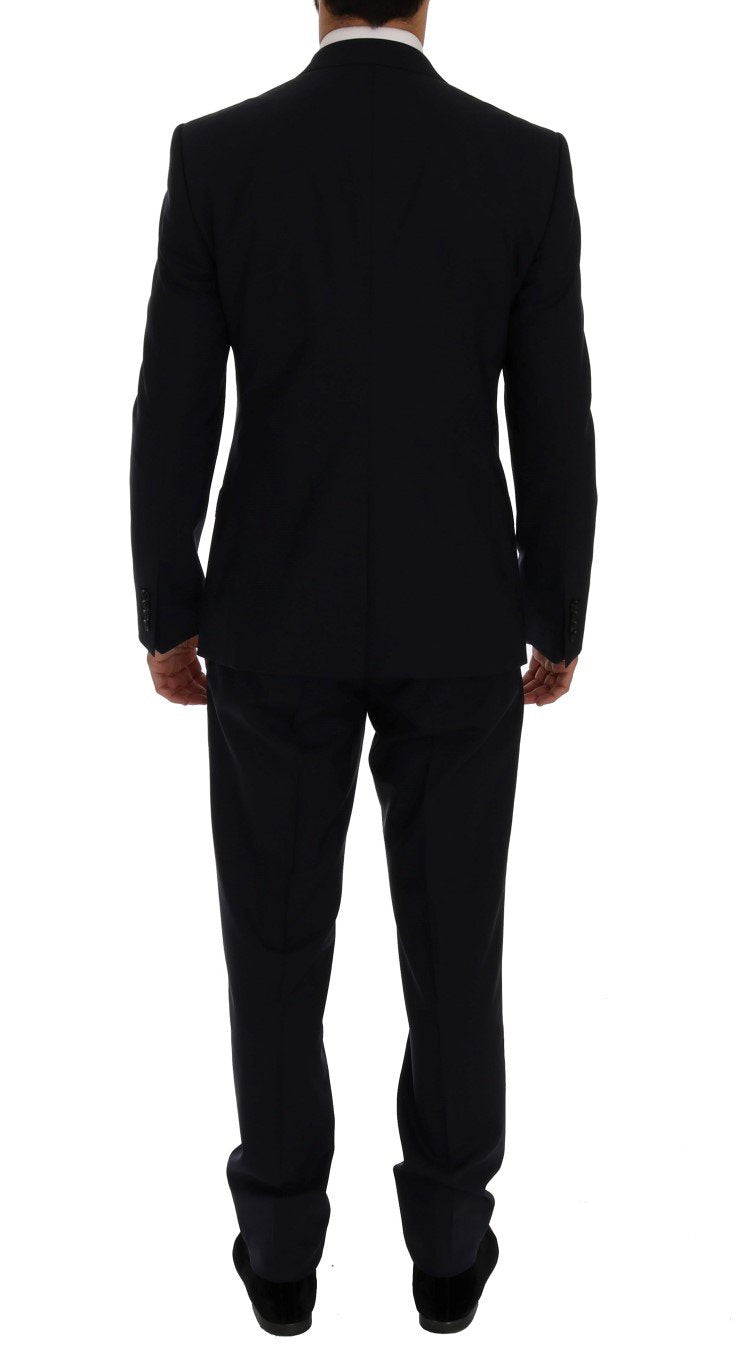 Blue Wool Stretch MARTINI 3 Piece Suit