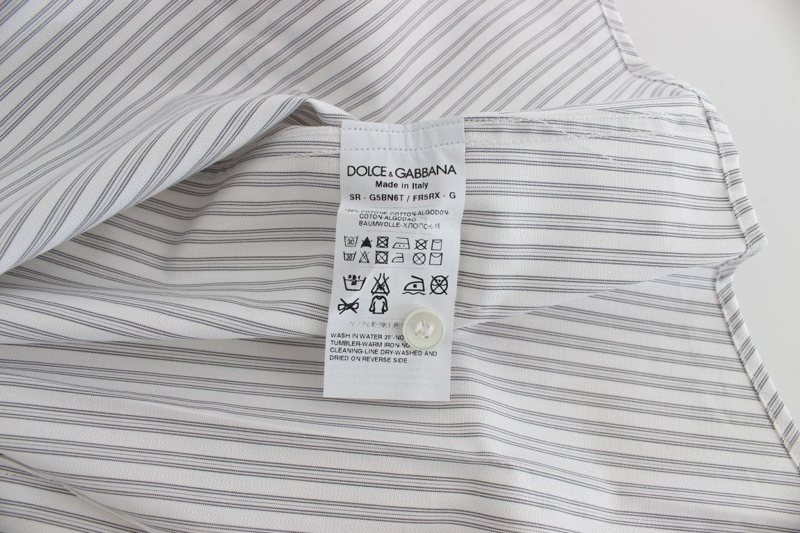 White GOLD Slim Fit Striped Dress Shirt
