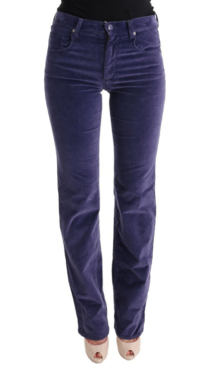 Purple Regular Fit Stretch Casual Jeans