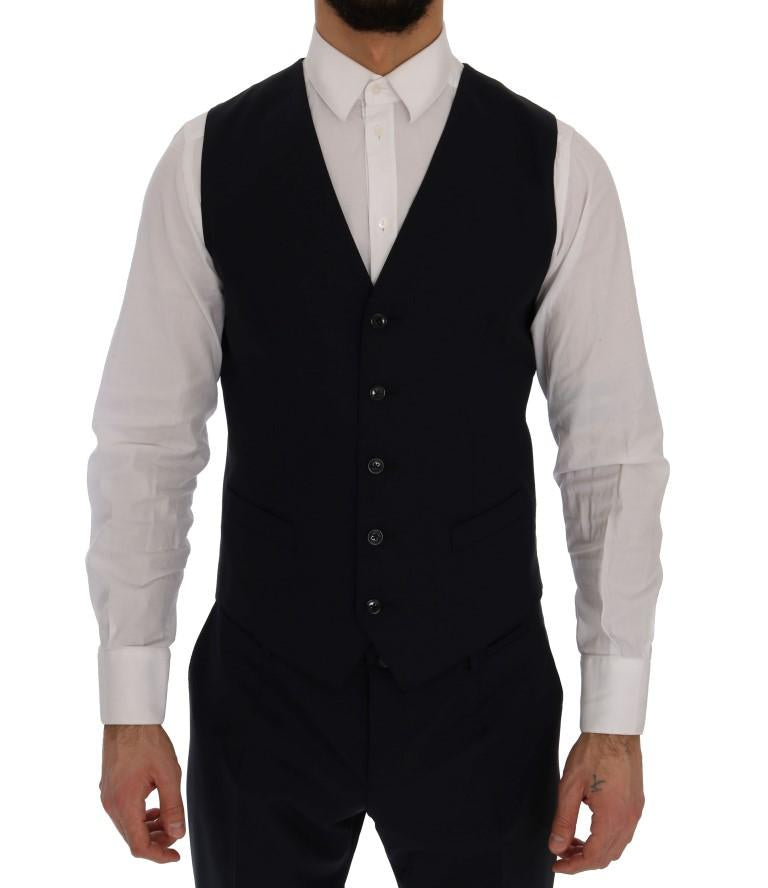Blue Wool Stretch MARTINI 3 Piece Suit