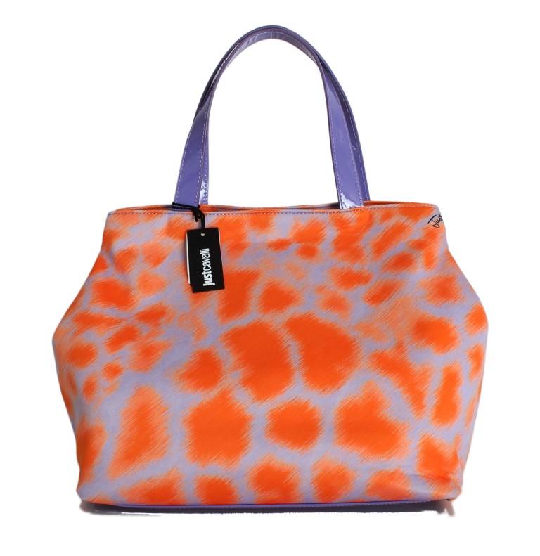 Orange Purple Strass Hand Shopping Tote Bag