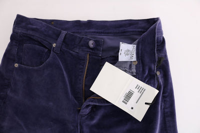 Purple Regular Fit Stretch Casual Jeans