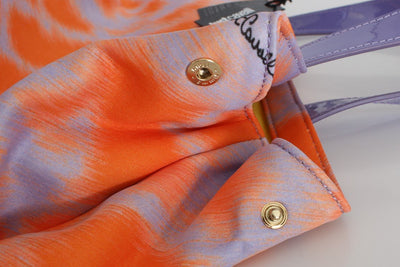 Orange Purple Strass Hand Shopping Tote Bag
