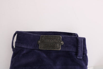 Purple Regular Fit Stretch Casual Jeans