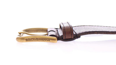 Purple Leather Logo Belt