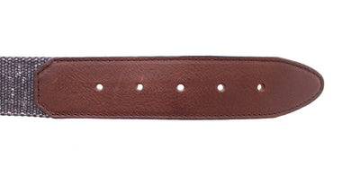 Purple Leather Logo Belt