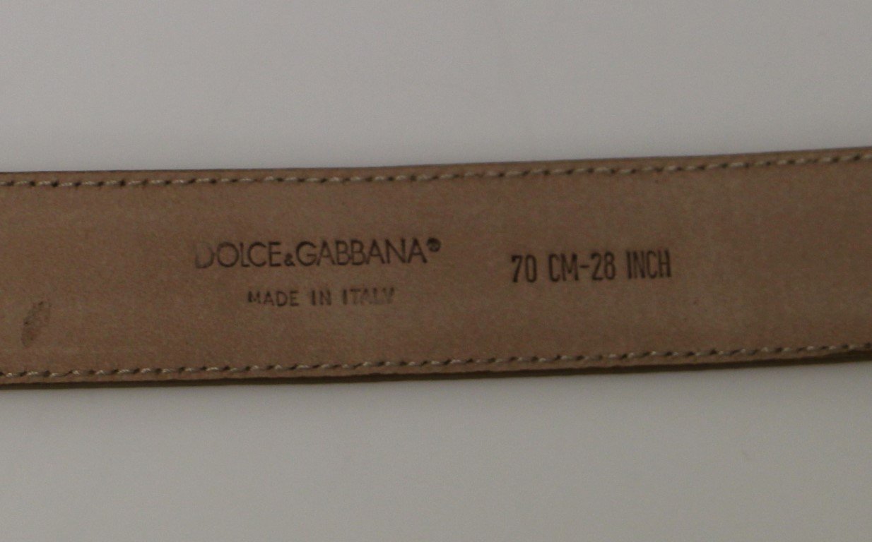 Yellow Leather Gold Logo Belt