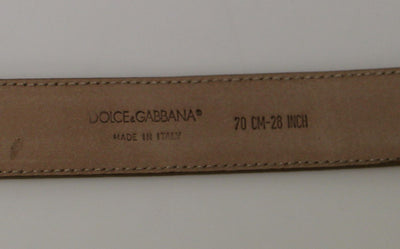 Yellow Leather Gold Logo Belt