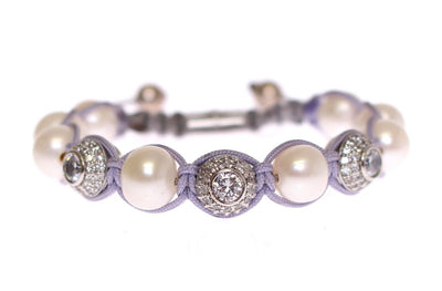 White Sea Pearls CZ 925 Silver Bracelet